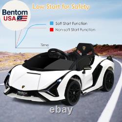 Kids 12V Licensed Lamborghini SIAN Ride on Car, Electric Vehicle for Toddler wit