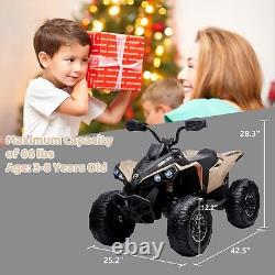 Kids 12V Ride On Toy 4 Wheeler Ride on Toy Car LED Electric Vehicles with Remote