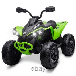 Kids 12V Ride on Toy ATV Car Electric Vehicle, withLED Lights, Bluetooth, Music, USB