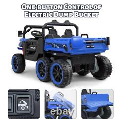 Kids 2 Seater Ride on Car 24V Electric Dump Truck 4WD UTV withParental Remote LED