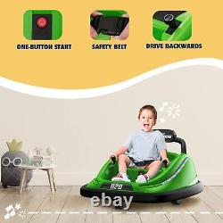 Kids Electric Ride On Bumper Car Vehicle 360° Spin with Remote Control LED Lights