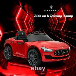 Kids Ride On Car Maserati 12V Rechargeable Vehicle Toys with MP3 Music Player Red