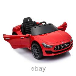 Kids Ride On Car Maserati 12V Rechargeable Vehicle Toys with MP3 Music Player Red