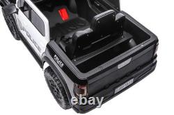 Kids Ride On Police Car, 12V Electric Vehicle with 2.4G Remote Control