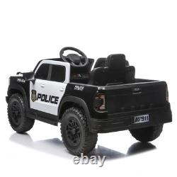 Kids Ride On Police Car, 12V Electric Vehicle with 2.4G Remote Control