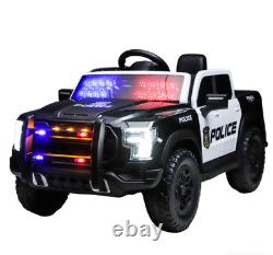Kids Ride On Police Car, 12V Electric Vehicle with 2.4G Remote Control