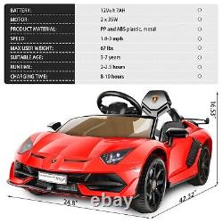 Kids Ride on Car Licensed Lamborghini 70W Electric Vehicles Toy Hydraulic Doors