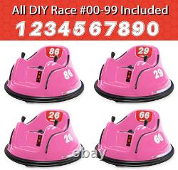 Kidzone DIY Race #00-99 6V Kids Toy Electric Ride On Bumper Car Vehicle Remote C