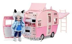 Kitty-Cat Camper Playset, Pink Toy Car Vehicle for Fashion Dolls with Cat Ear