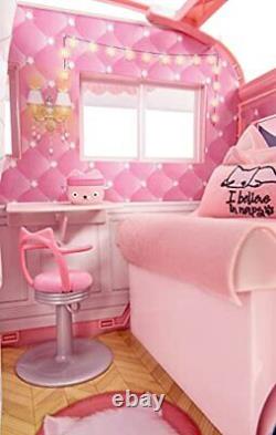 Kitty-Cat Camper Playset, Pink Toy Car Vehicle for Fashion Dolls with Cat Ear