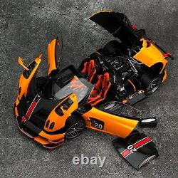 LCD 1/18 Pagani Huayra BC Roadster diecast open close car model Orange Carbone