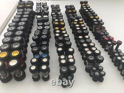 LEGO Wheels, 16 Tyres, 16 inner's (hub), 8 Axles = 4 sets car city vehicle