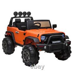 Large Kids Ride On Truck 12V Battery Electric Toddler Vehicles Toy Car Orange