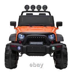 Large Kids Ride On Truck 12V Battery Electric Toddler Vehicles Toy Car Orange