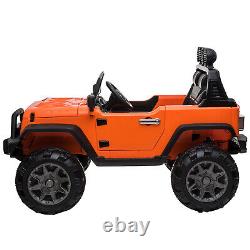 Large Kids Ride On Truck 12V Battery Electric Toddler Vehicles Toy Car Orange