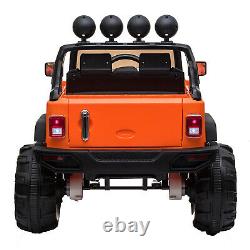 Large Kids Ride On Truck 12V Battery Electric Toddler Vehicles Toy Car Orange