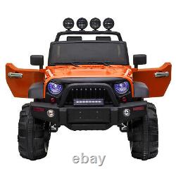 Large Kids Ride On Truck 12V Battery Electric Toddler Vehicles Toy Car Orange