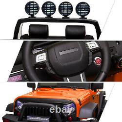 Large Kids Ride On Truck 12V Battery Electric Toddler Vehicles Toy Car Orange
