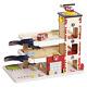Le Toy Van Wooden 3 Storey Fire & Rescue Garage Toy Car Play Set, Vehicle Rol