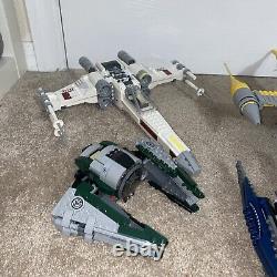 Lego Star Wars Lot of 6 Vehicles Assembled Missing Minimal Parts And Pieces