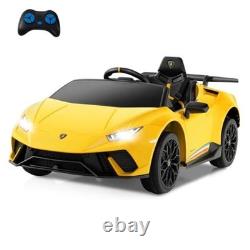 Licensed Lamborghini Huracan Ride on Car by, 12V Kids Electric Vehicle Yellow