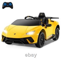 Licensed Lamborghini Huracan Ride on Car by, 12V Kids Electric Vehicle Yellow