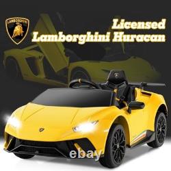 Licensed Lamborghini Huracan Ride on Car by, 12V Kids Electric Vehicle Yellow