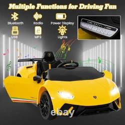 Licensed Lamborghini Huracan Ride on Car by, 12V Kids Electric Vehicle Yellow