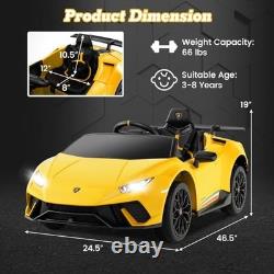Licensed Lamborghini Huracan Ride on Car by, 12V Kids Electric Vehicle Yellow Licensed Lamborghini Huracan Ride on Car by, 12V Kids Electric Vehicle Yellow