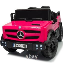 Licensed Mercedes-Benz Car for Kids 12V Ride on Car Remote Pink Electric Vehicle
