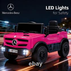 Licensed Mercedes-Benz Car for Kids 12V Ride on Car Remote Pink Electric Vehicle