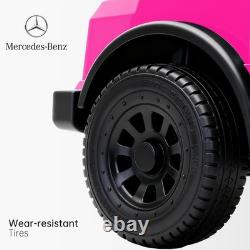 Licensed Mercedes-Benz Car for Kids 12V Ride on Car Remote Pink Electric Vehicle