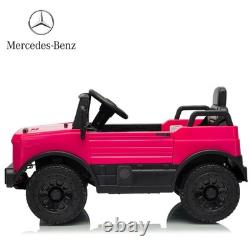 Licensed Mercedes-Benz Car for Kids 12V Ride on Car Remote Pink Electric Vehicle