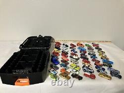 Lot Of 65 Vintage Micro Machines Cars Vehicles Miniatures Toy Cars with case