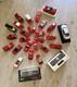 Lot Red Diecast Cars And Other Vehicles 1/43 Scale Various Brands Lot Of 28