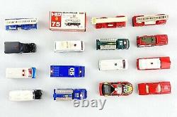 Lot of (15) Vintage Tomica Tomy Pocket Cars Emergency And Police Vehicles Rare