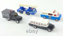 Lot of (15) Vintage Tomica Tomy Pocket Cars Emergency And Police Vehicles Rare