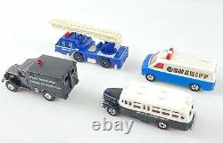 Lot of (15) Vintage Tomica Tomy Pocket Cars Emergency And Police Vehicles Rare