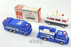 Lot of (15) Vintage Tomica Tomy Pocket Cars Emergency And Police Vehicles Rare