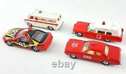 Lot of (15) Vintage Tomica Tomy Pocket Cars Emergency And Police Vehicles Rare