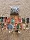 Lot Of 19 Vintage Auburn Rubber Toy Vehicles Tractor Race Car Fire Truck + Tires