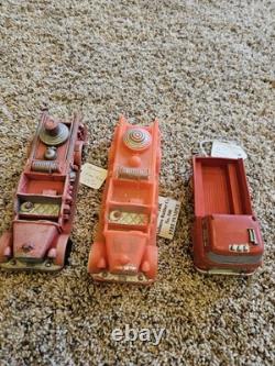 Lot of 19 Vintage Auburn Rubber Toy Vehicles Tractor Race Car Fire Truck + Tires