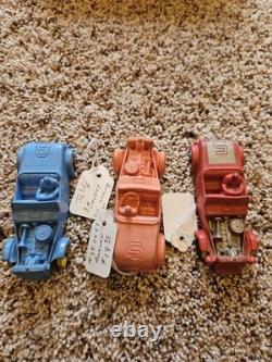Lot of 19 Vintage Auburn Rubber Toy Vehicles Tractor Race Car Fire Truck + Tires