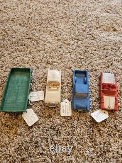 Lot of 19 Vintage Auburn Rubber Toy Vehicles Tractor Race Car Fire Truck + Tires