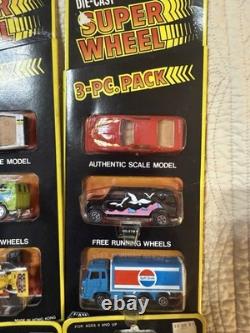Lot of 3pk (9 Total) Vintage Super Wheel DieCast Vehicles Walmart Hong Kong Rare