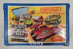 Lot of 45 vintage toy vehicles and Matchbox car case