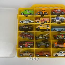 Lot of 48 Vintage Diecast Cars Matchbox Cars/Vehicles from 80's and 90's in Case
