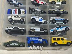 Lot of 72 Police Vehicles 164 Scale DieCast with 2 Storage Cases