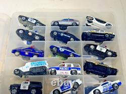 Lot of 72 Police Vehicles 164 Scale DieCast with 2 Storage Cases