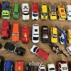 Lot of First Responders Police Firetrucks Military Vehicles Matchbox Hot Wheels